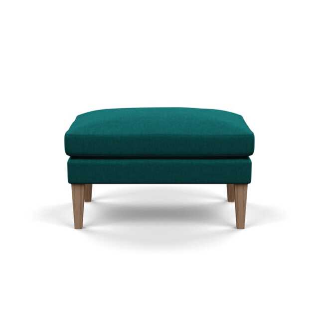 Heal's Wallis Ottoman Brushed Cotton Pine Natural Feet
