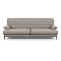 Scp Oscar 3 Seater Informal Sofa Broad Weave Pebble Walnut Feet