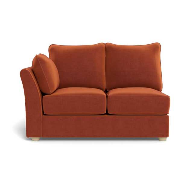 Heal's Tailor Double Unit LHF Cotton Velvet Russet Natural Feet