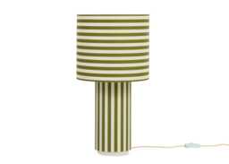 Heal's Raie Fabric Table Lamp Green/White