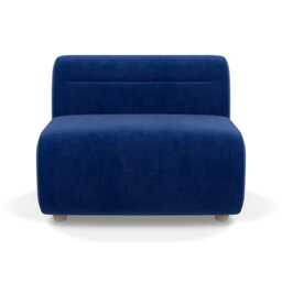 Heal's Lilli Large Single Module Smart Luxe Velvet Azure Natural Beech Feet