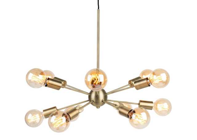 Heal's Mega Junction Chandelier 12 Light Brass - image 1