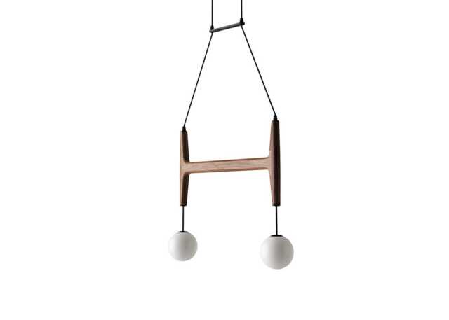 Porada Astra 1 Pendant Light Solid Canaletta Walnut