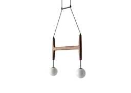 Porada Astra 1 Pendant Light Solid Canaletta Walnut