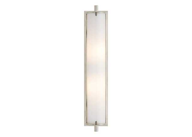 Visual Comfort Calliope Tall Wall Light Polished Nickel/White Glass