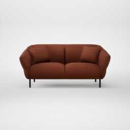 Heal's Alto 4 Seater Sofa Smart Cotton Linen Rust Black Feet
