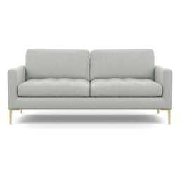 Heal's Eton 3 Seater Sofa Melton Wool Limestone Brass Feet