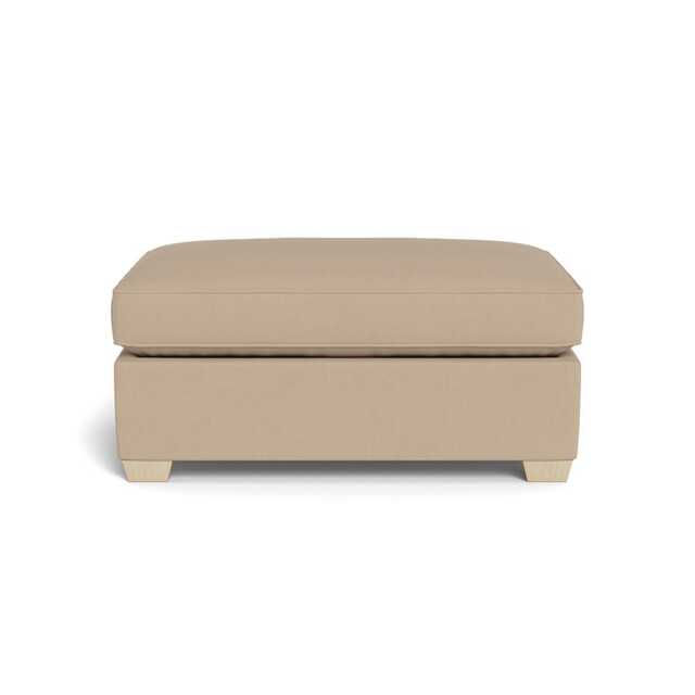Heal's Torino Footstool Capelo Linen-Cotton Bamboo Natural Feet