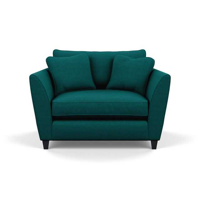 Heal's Torino Loveseat Brushed Cotton Pine Black Feet