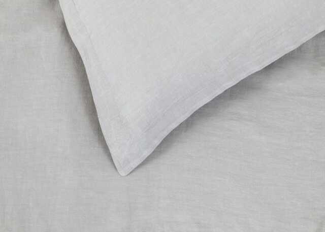 Heal's Washed Linen Grey Duvet Cover Double
