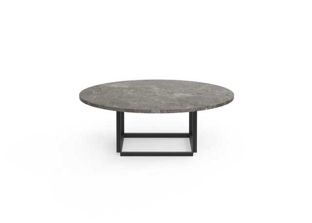 New Works Florence Coffee Table 90cm Gris Du Marais Black Frame - image 1