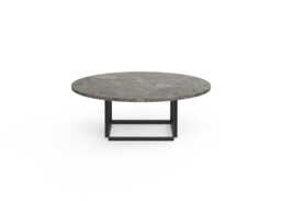 New Works Florence Coffee Table 90cm Gris Du Marais Black Frame - thumbnail 1