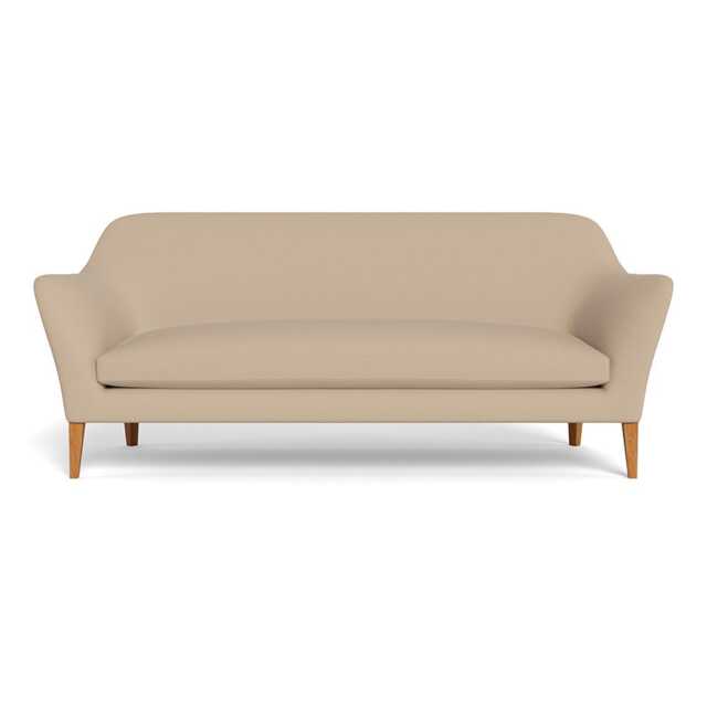 Heal's Wallis 4 Seater Sofa Capelo Linen-Cotton Bamboo Stained Oak Feet - image 1