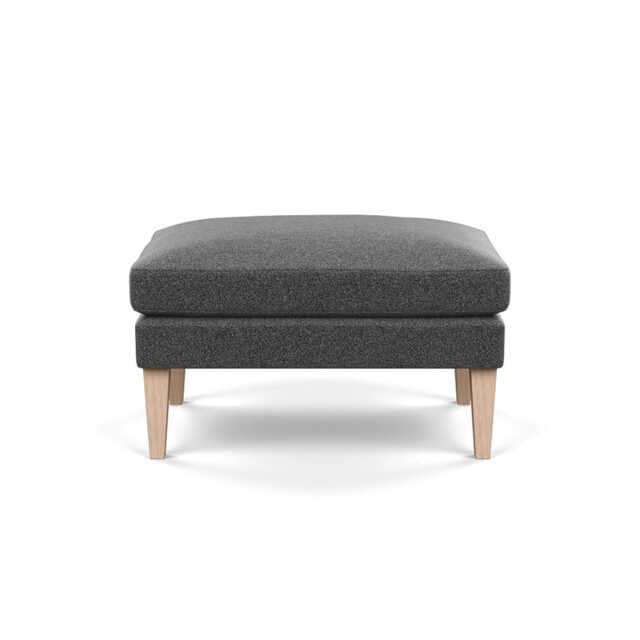 Heal's Wallis Ottoman Melton Wool Granite Natural Ash