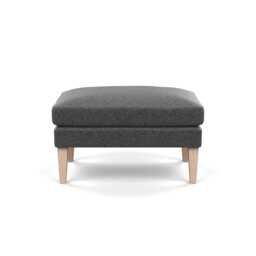 Heal's Wallis Ottoman Melton Wool Granite Natural Ash