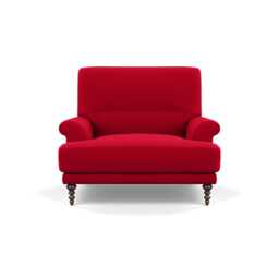 Scp Oscar Informal Armchair Melton Wool Red Oxide Walnut Feet