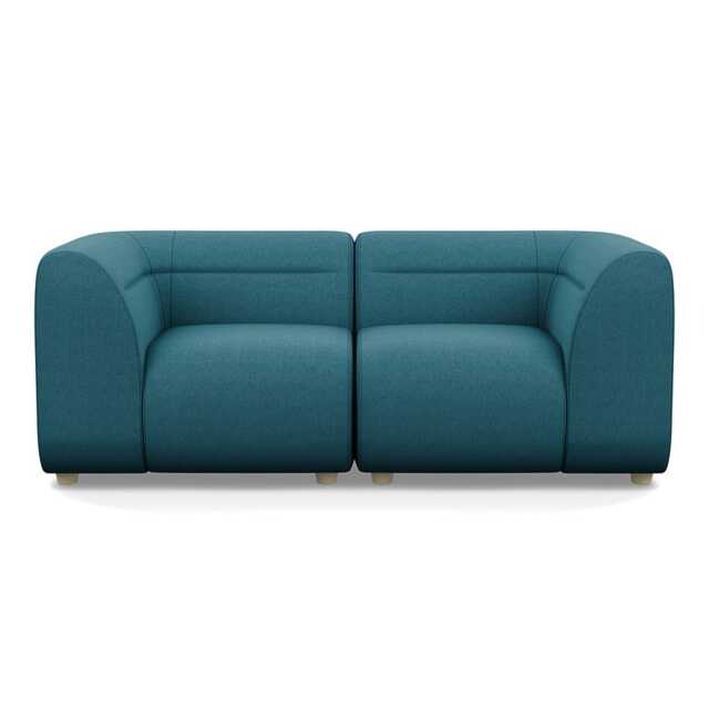 Heal's Lilli 2 Seater Sofa Brushed Cotton Cadet Natural Beech Feet - image 1
