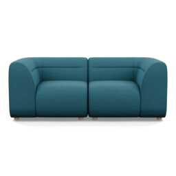 Heal's Lilli 2 Seater Sofa Brushed Cotton Cadet Natural Beech Feet