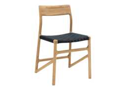 Gazzda Fawn Dining Chair in Oak and Black Webbing