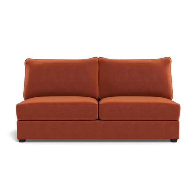 Heal's Tailor Large Armless Unit Cotton Velvet Russet Black Feet