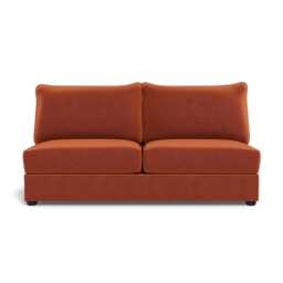 Heal's Tailor Large Armless Unit Cotton Velvet Russet Black Feet