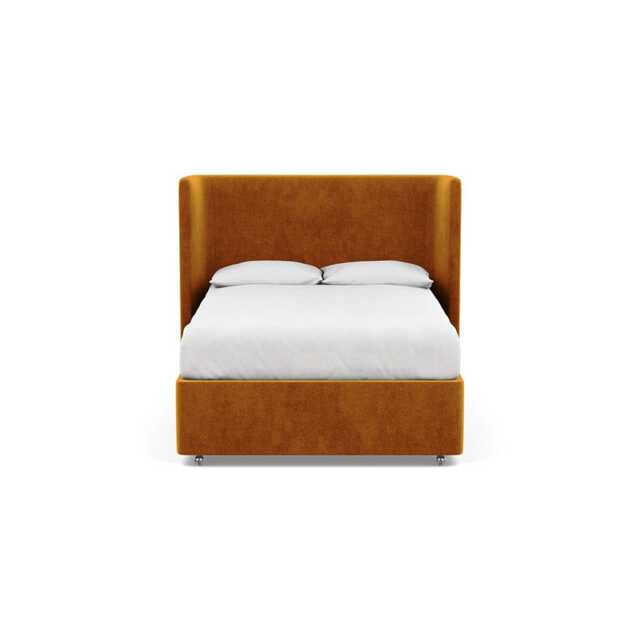 Heal's Monroe Headboard Double Smart Luxe Velvet Cognac