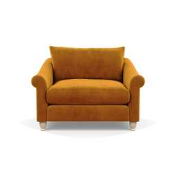 Heal's Devon Loveseat Smart Luxe Velvet Grass Walnut Stained Feet - thumbnail 2