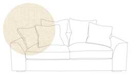 Heal's Cumulus 4 Seater Sofa Cotton Grain Black Feet