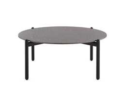 Kartell Undique Coffee Table Black Terrazzo Top Black Base Large