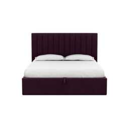 Heal's Lift Storage Divan Super King Cotton Velvet Petrol Natural Feet