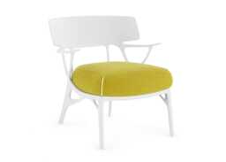 Kartell A.I. Lounge Boucle White & Yellow