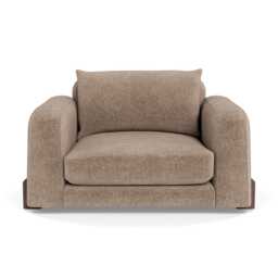 Heal's Nuvola Loveseat Boucle Velvet Rocky Walnut Stained Oak Feet - thumbnail 2