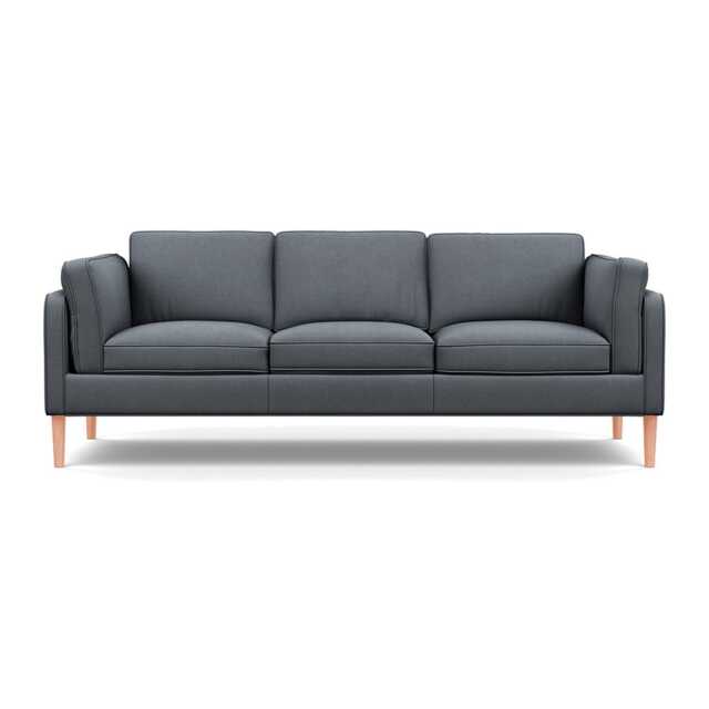 Heal's Sonno 4 Str Sofa Siena Cotton Shale Grey Natural Feet - image 1