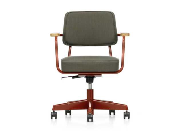 Vitra Fauteuil Direction Pivotant Office Chair Powder Coated Base Volo 02 Dark Grey - image 1