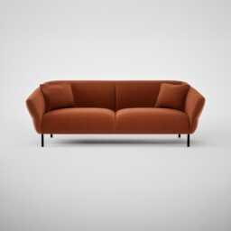 Heal's Alto 4 Seater Sofa Velvet Russet Black Feet - thumbnail 1