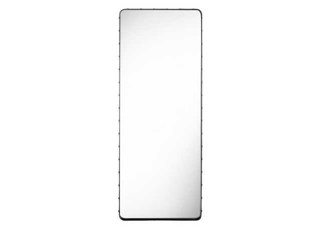 Gubi Adnet Rectangular Wall Mirror 70 x 180cm Black Leather