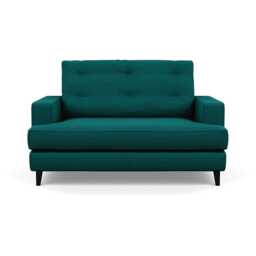 Heal's Mistral Loveseat Brushed Cotton Pine Black Feet