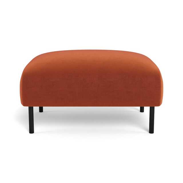 Heal's Alto Ottoman Velvet Russet Black Feet - image 1