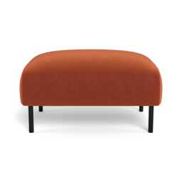 Heal's Alto Ottoman Velvet Russet Black Feet - thumbnail 1
