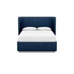 Heal's Monroe Headboard King Capelo Linen-Cotton Ink Spot