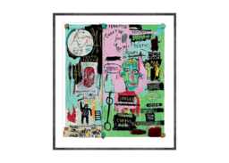 KING & MCGAW Jean Michel Basquiat In Italian 1983 Framed Print