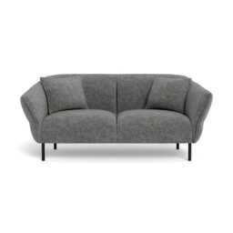 Heal's Alto 2 Seater Sofa Melton Wool Shale Black Feet