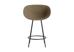 Normann Copenhagen Mat Bar Armchair 65cm Black Steel Base in Seaweed