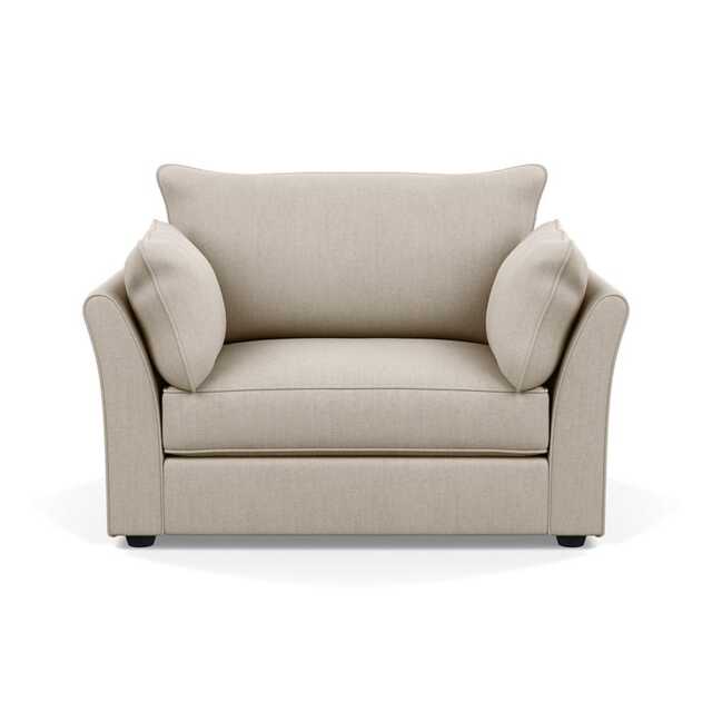Heal's Tailor Loveseat Broad Weave Putty Black Beech Feet