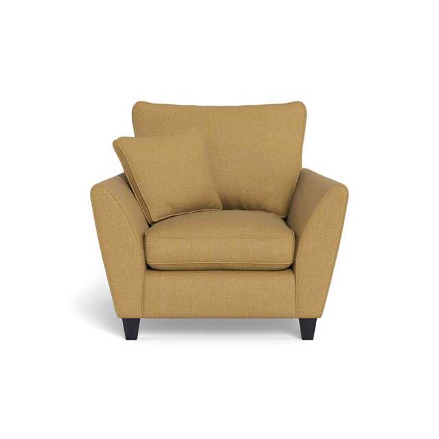 Heal's Torino Armchair Boucle Tweed Citrine Black Feet