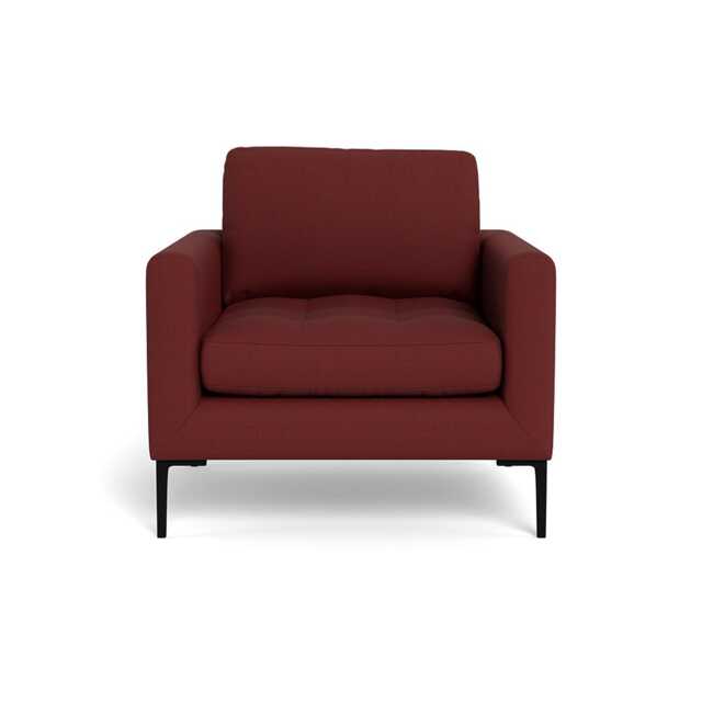 Heal's Eton Armchair Capelo Linen-Cotton Etruscan Red Black Feet