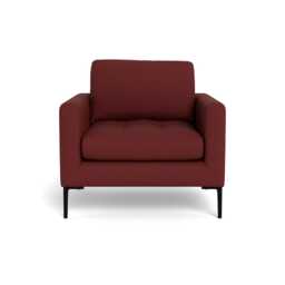Heal's Eton Armchair Capelo Linen-Cotton Etruscan Red Black Feet