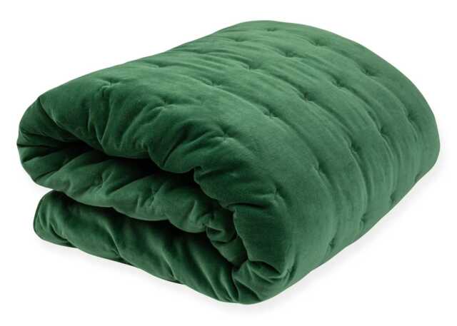 Heal's Velvet Quilt Emerald Green 140 x 200cm - image 1