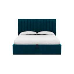 Heal's Retta Headboard (Lift Storage) Super King Velvet Teal - thumbnail 1