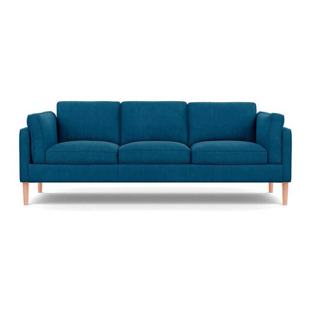 Heal's Sonno 4 Str Sofa St Moritz Wool Teal 149 Natural Feet - image 1